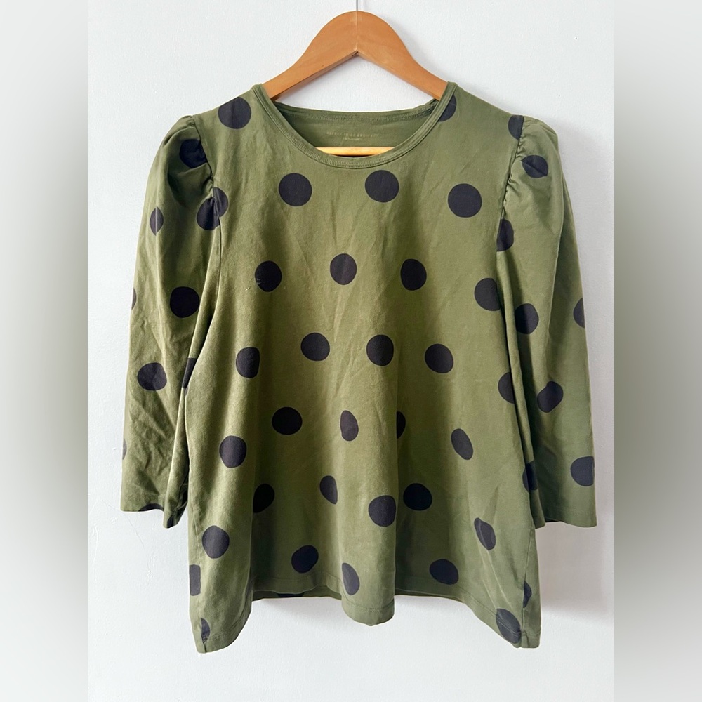 Green Polka Dot Top